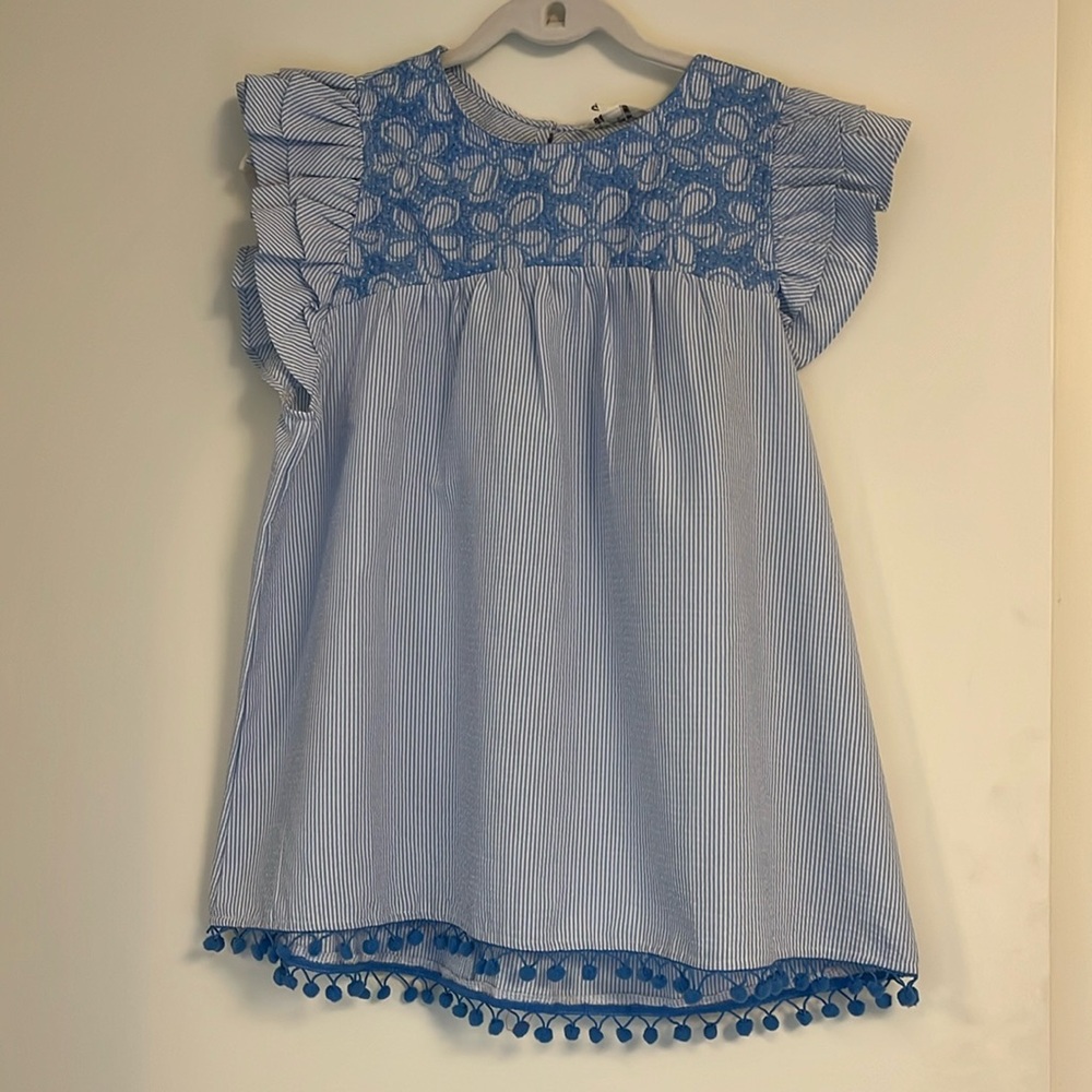 Umgee Blue Ruffle Top